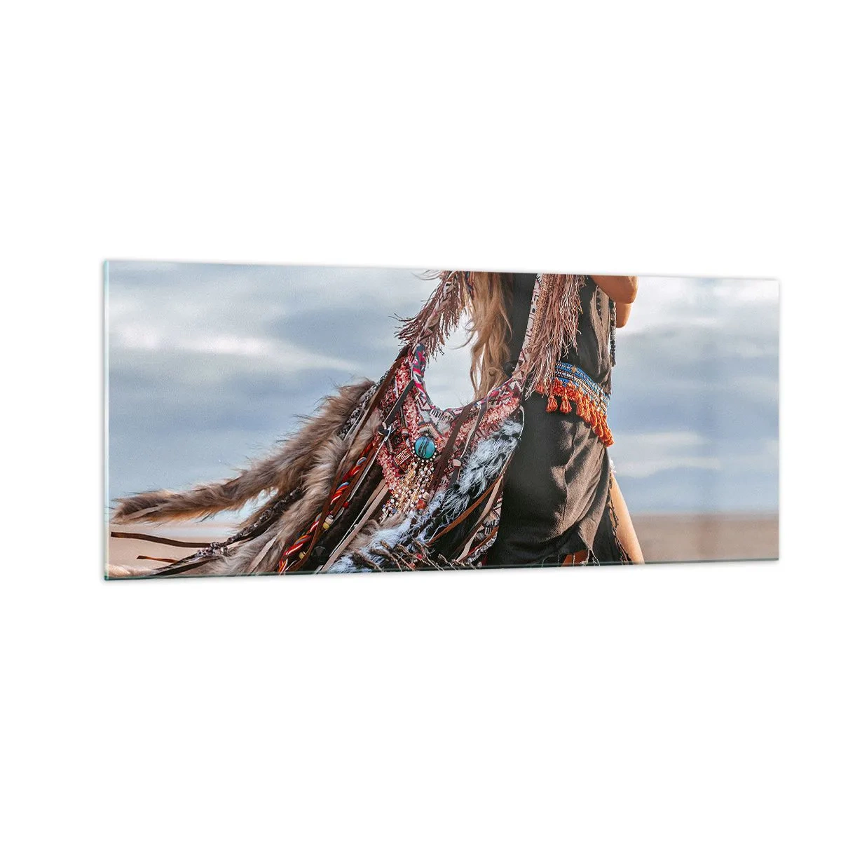 Cuadro sobre vidrio - Impresiones sobre Vidrio - La chamana - 100x40 cm