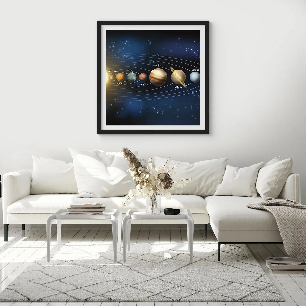 Póster en marco negro - Uno de diez - 30x30 cm