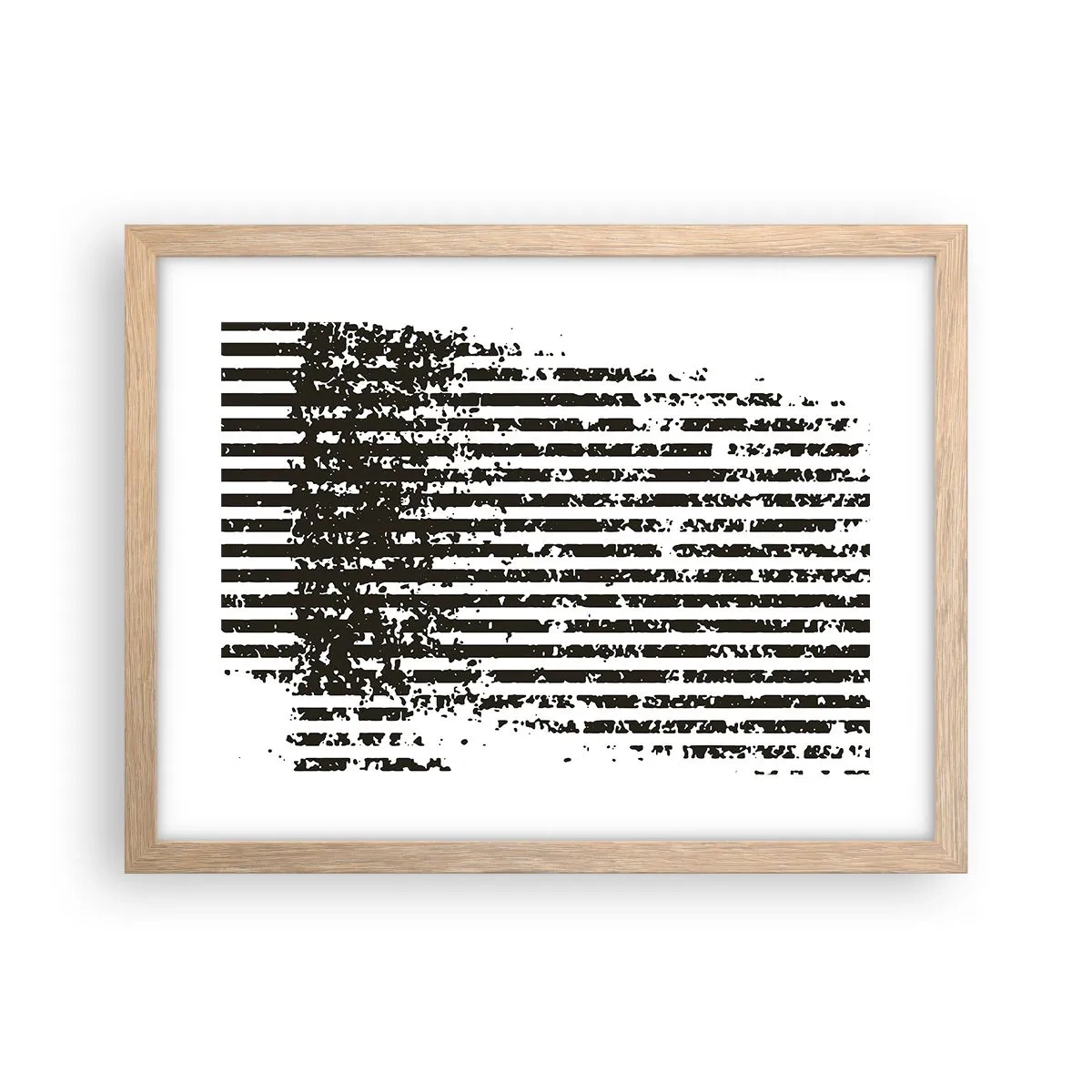 Póster en marco roble claro - Ritmo y ruido - 40x30 cm