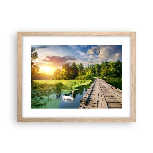 Póster en marco roble claro - Verano, verano en todas partes - 40x30 cm