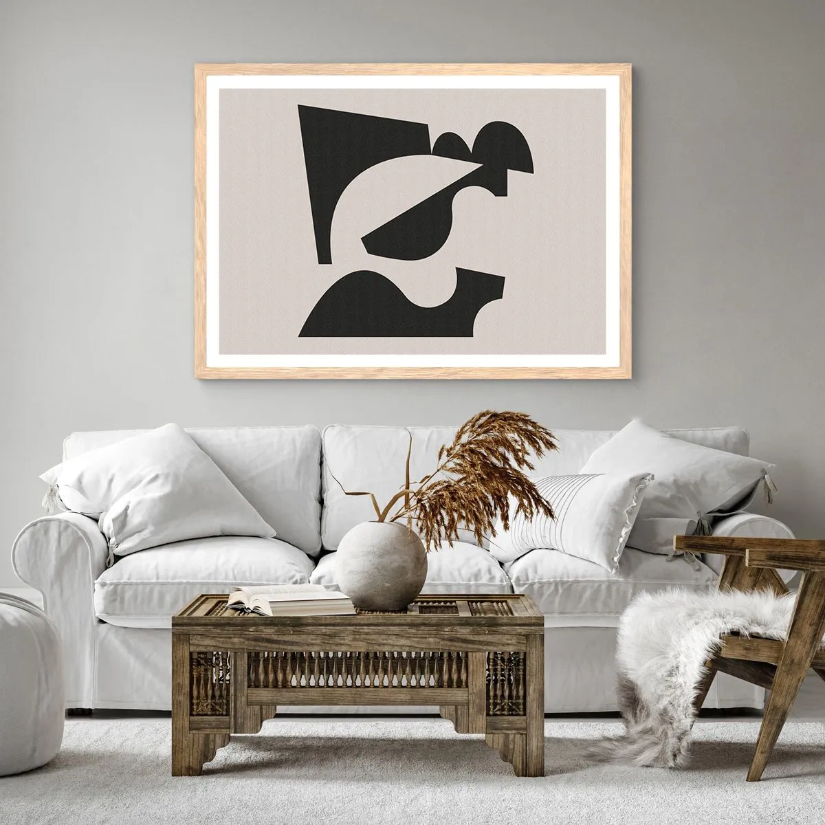 Póster en marco roble claro - Para automontaje - 100x70 cm