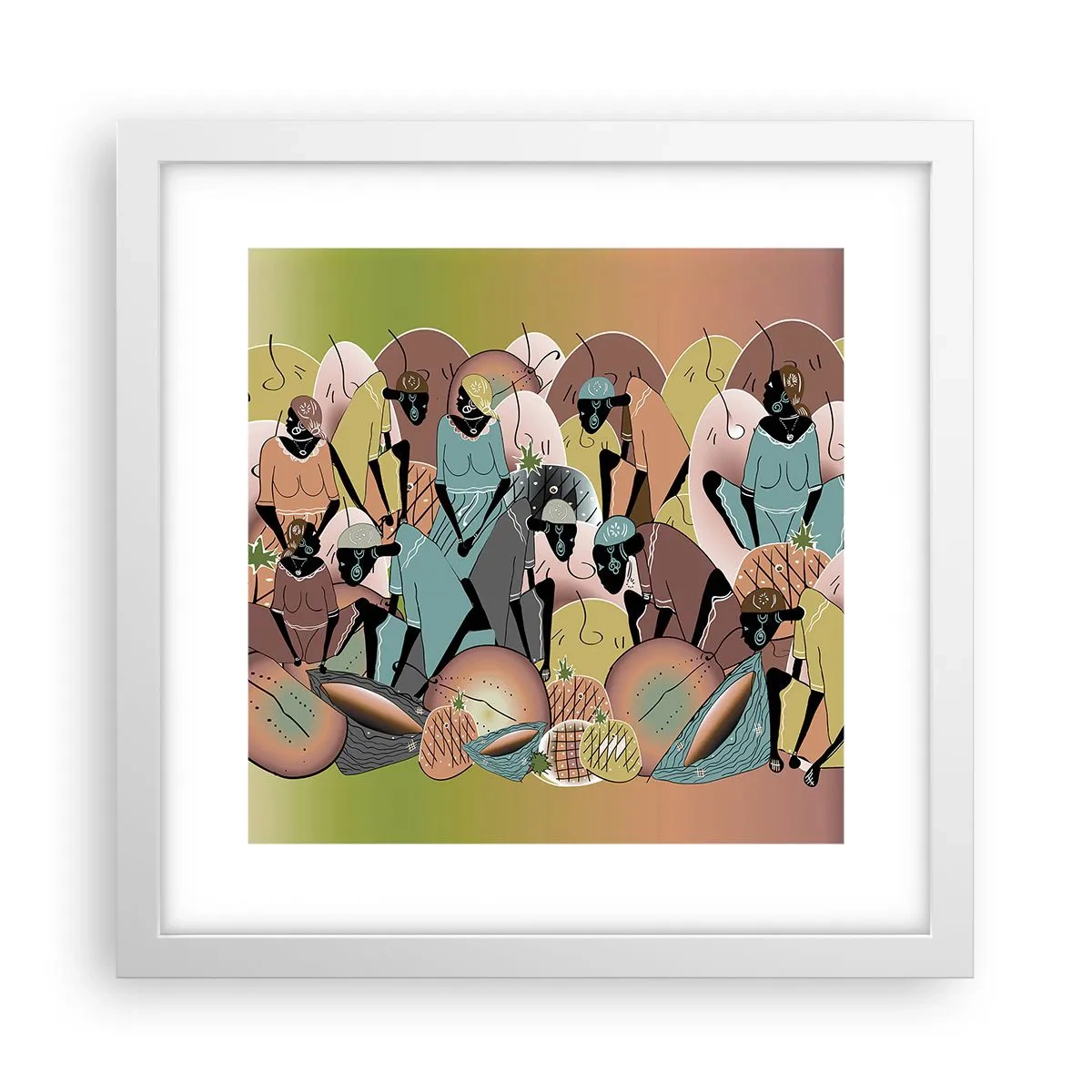 Póster en marco blanco - Se avecina una gran celebración - 30x30 cm