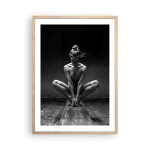 Póster en marco roble claro - Concentración de energía del baile - 50x70 cm