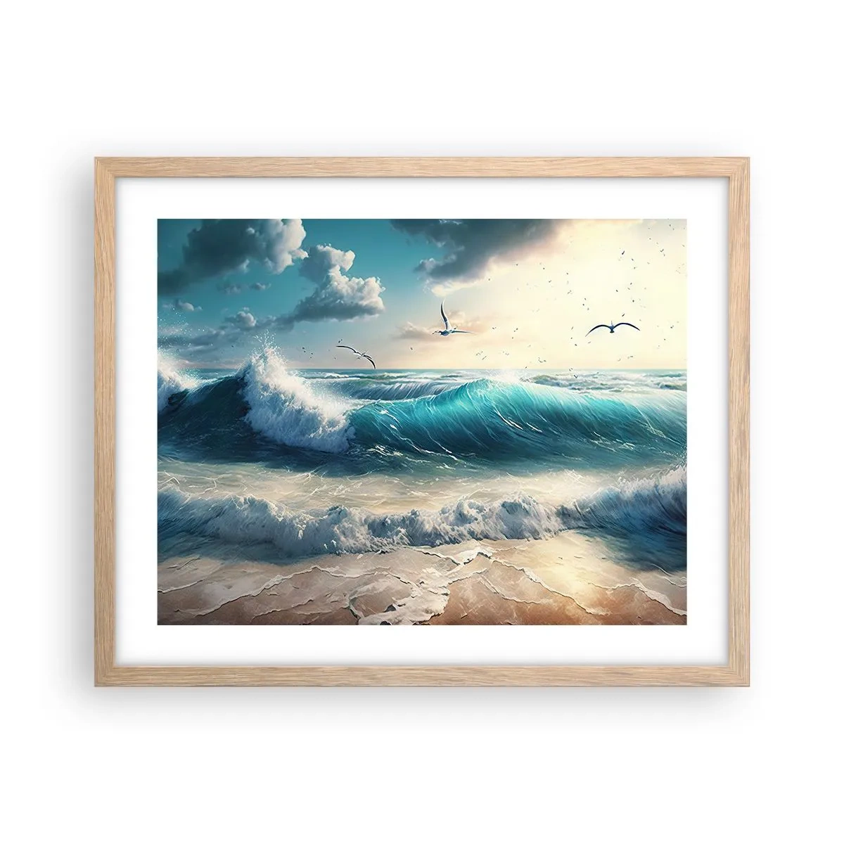 Póster en marco roble claro - La brisa solo para ti - 50x40 cm