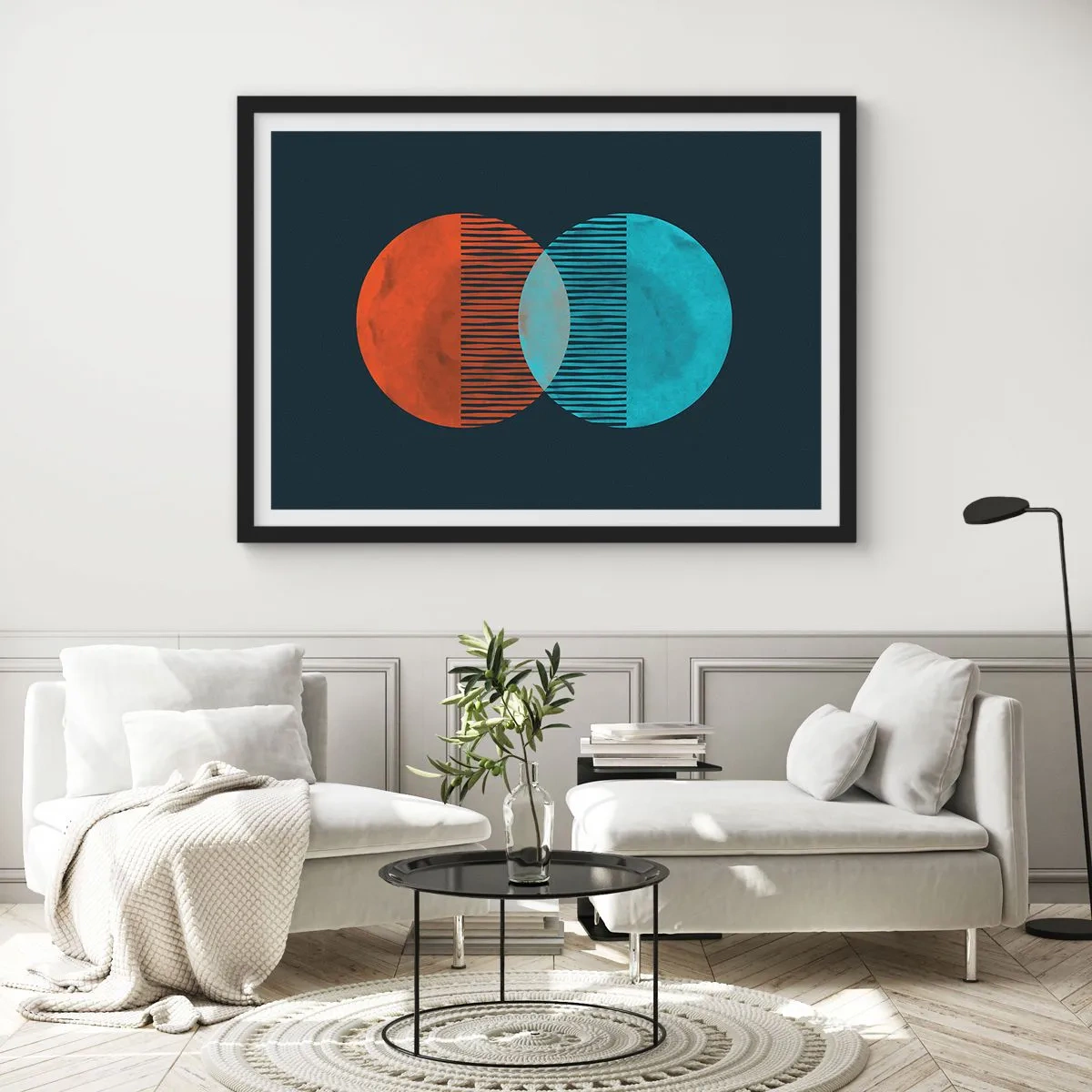 Póster en marco negro - Fantasía astronómica - 50x40 cm