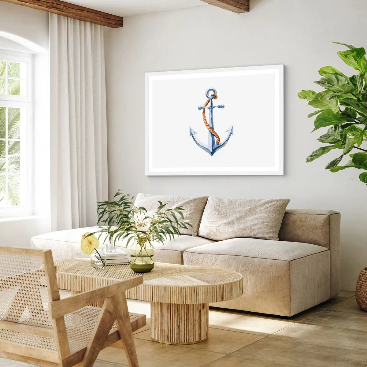 Póster en marco blanco - ¡Ah, aventura! - 50x40 cm