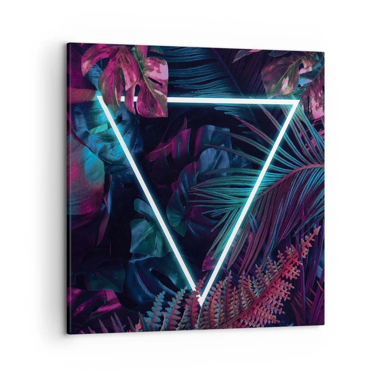 Cuadro sobre lienzo - Impresión de Imagen - Jardín fluorescente - 50x50 cm