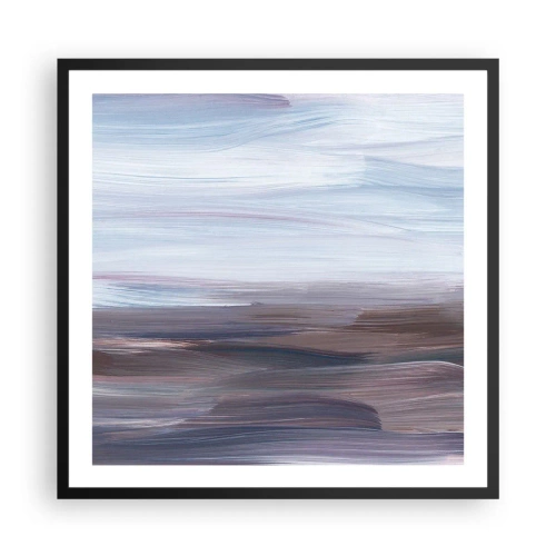 Póster en marco negro - Elementos: agua - 60x60 cm