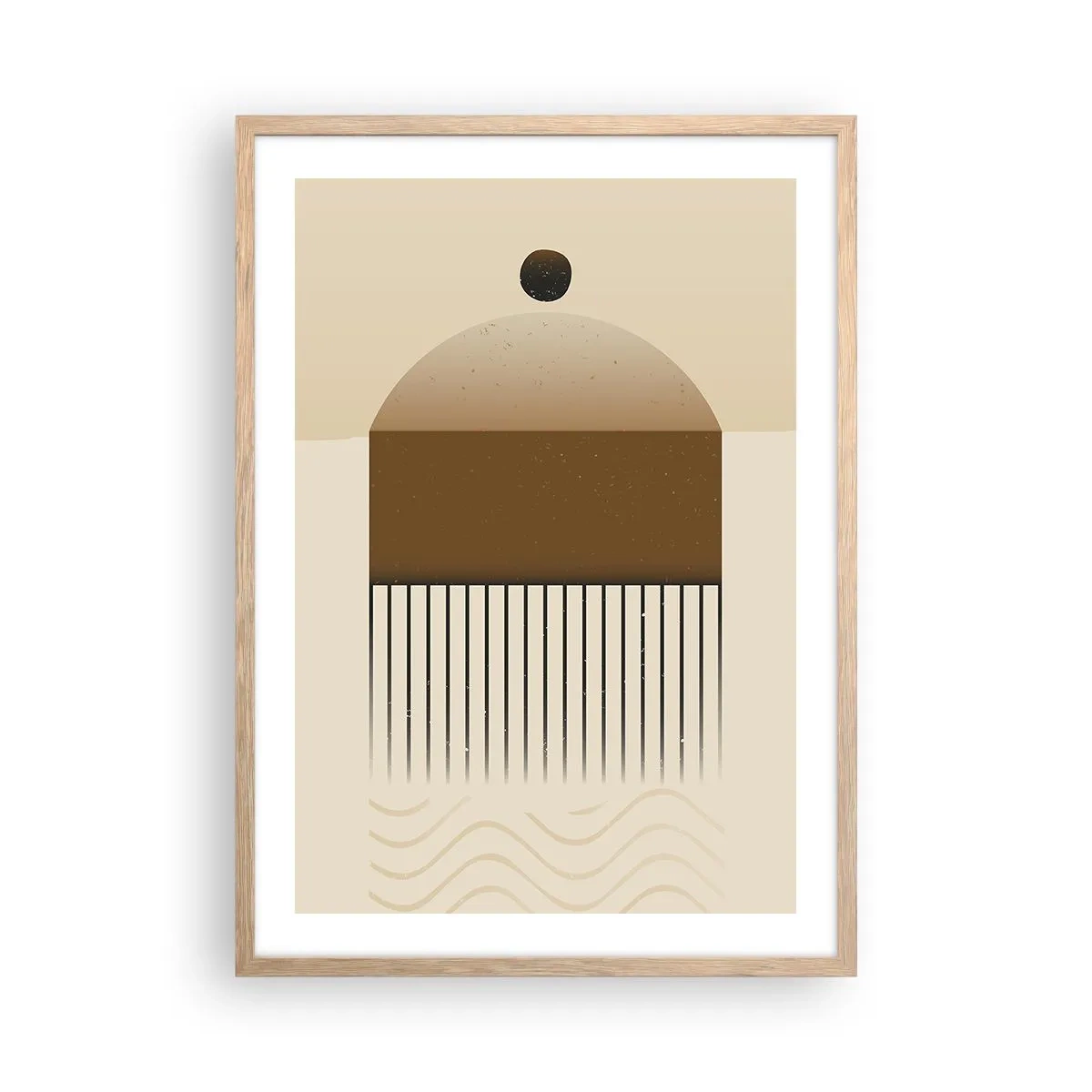 Póster en marco roble claro - Varios estados - 50x70 cm