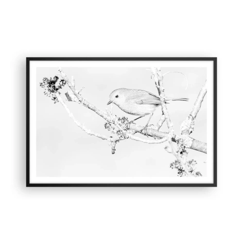 Póster en marco negro - Mañana de invierno - 91x61 cm