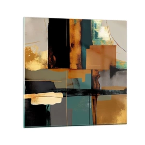 Cuadro sobre vidrio - Impresiones sobre Vidrio - Abstracción: luces y sombras - 30x30 cm