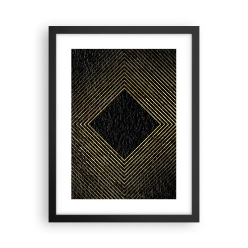 Póster en marco negro - Geometría al estilo glamour - 30x40 cm