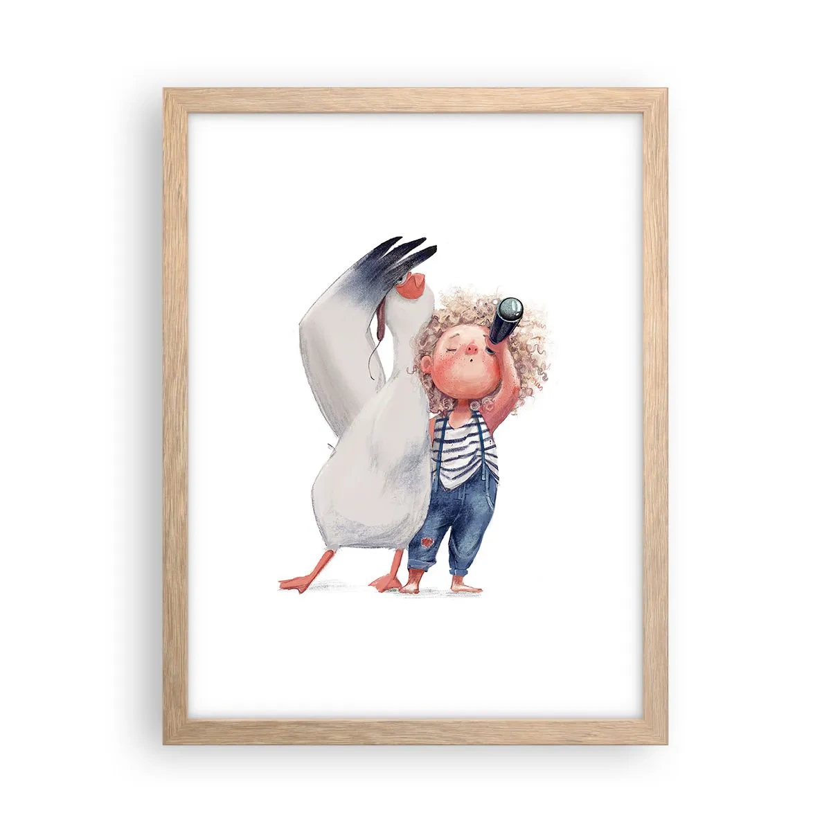 Póster en marco roble claro - Un plan para un gran viaje - 30x40 cm