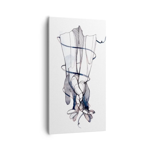 Cuadro sobre lienzo - Impresión de Imagen - Un estudio sobre el contacto - 55x100 cm