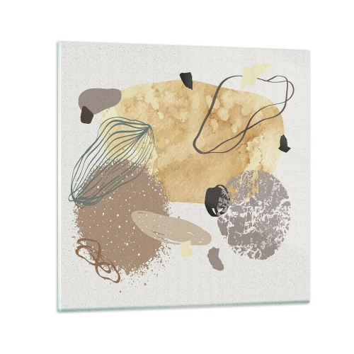 Cuadro sobre vidrio - Impresiones sobre Vidrio - Plumología aplicada - 30x30 cm