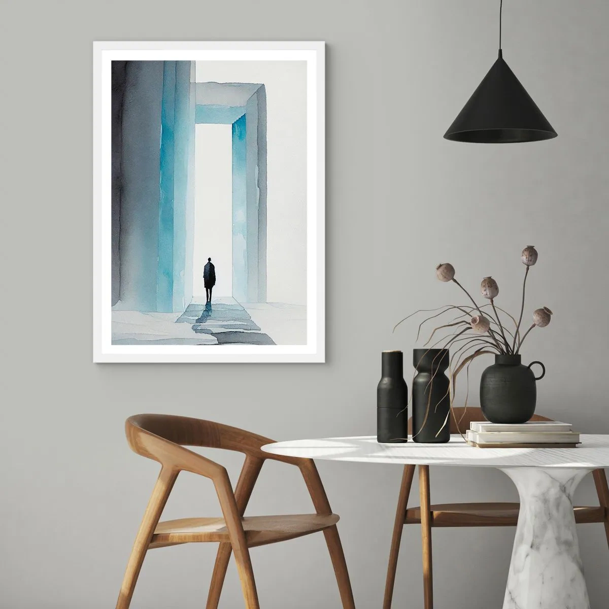 Póster en marco blanco - Vivir sin límites - 61x91 cm