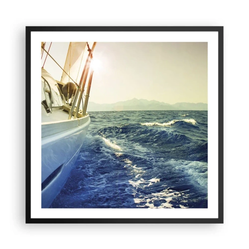 Póster en marco negro - Para una aventura - 60x60 cm