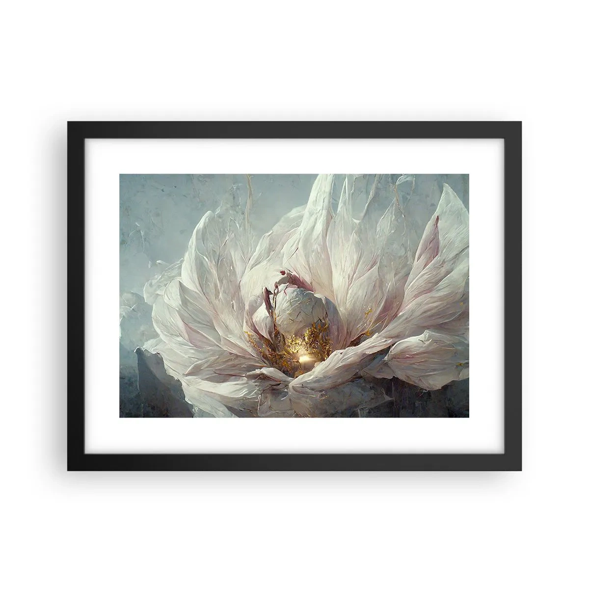 Póster en marco negro - Florece una vez cada cien años - 40x30 cm