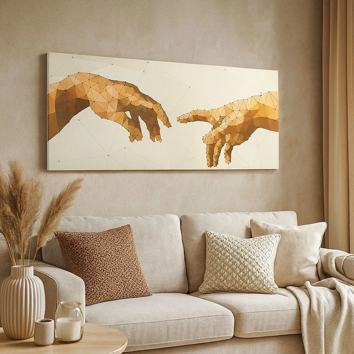 Cuadro sobre lienzo - Impresión de Imagen - Geometría divina - 100x40 cm