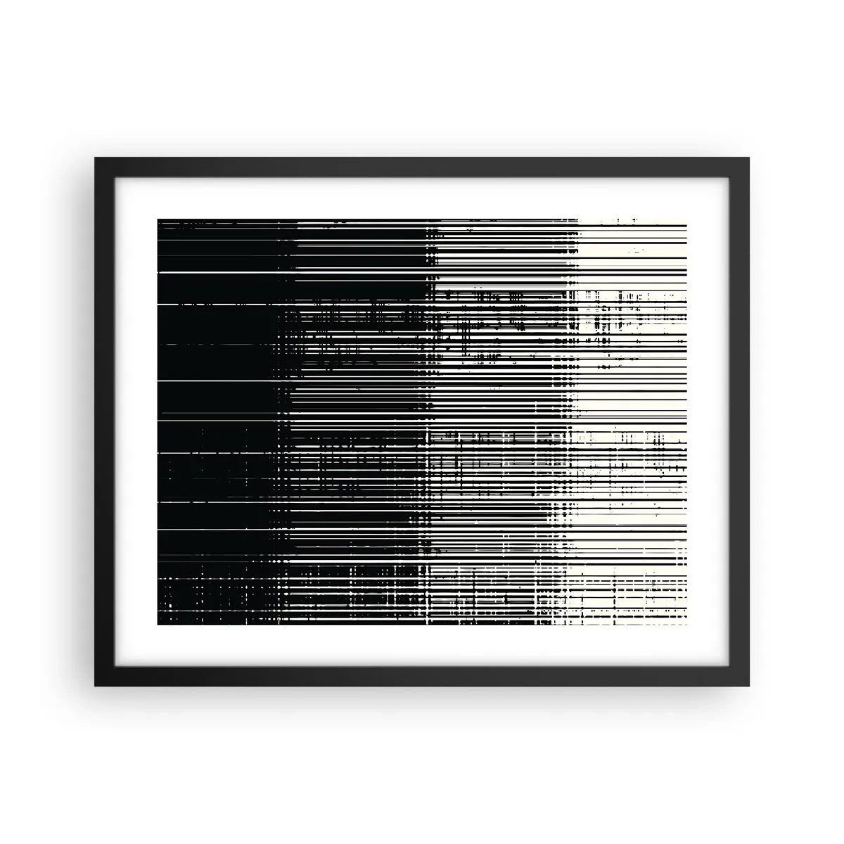 Póster en marco negro - Ondas y vibraciones - 50x40 cm