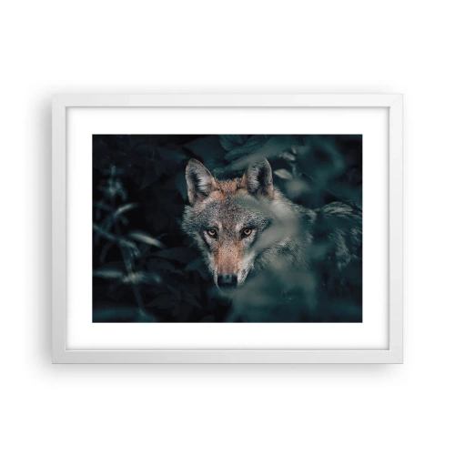 Póster en marco blanco - Cazador - 40x30 cm