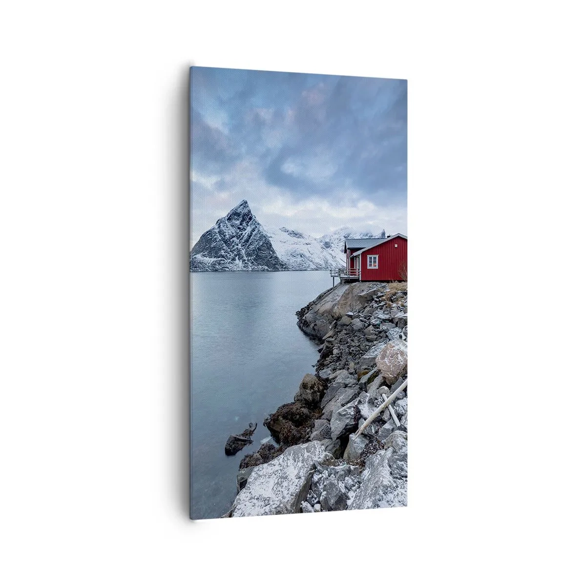 Cuadro sobre lienzo - Impresión de Imagen - Paisaje escandinavo - 65x120 cm