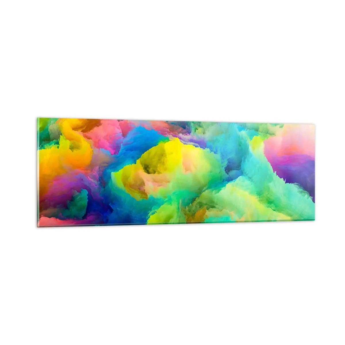 Cuadro sobre vidrio - Impresiones sobre Vidrio - Arco iris borroso - 90x30 cm