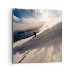 Cuadro sobre lienzo - Impresión de Imagen - Reto de montaña asumido - 70x70 cm