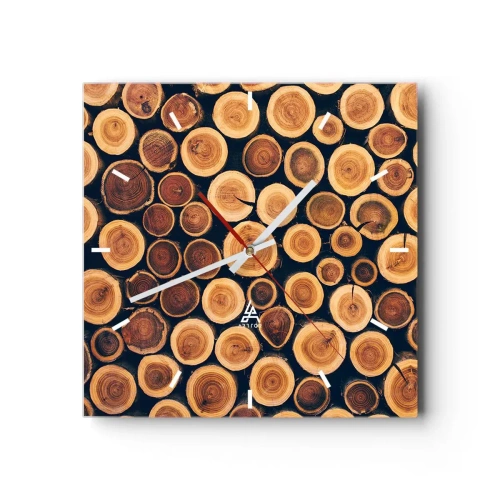 Reloj de pared - Reloj de vidrio - ¿Qué edad tengo? - 40x40 cm