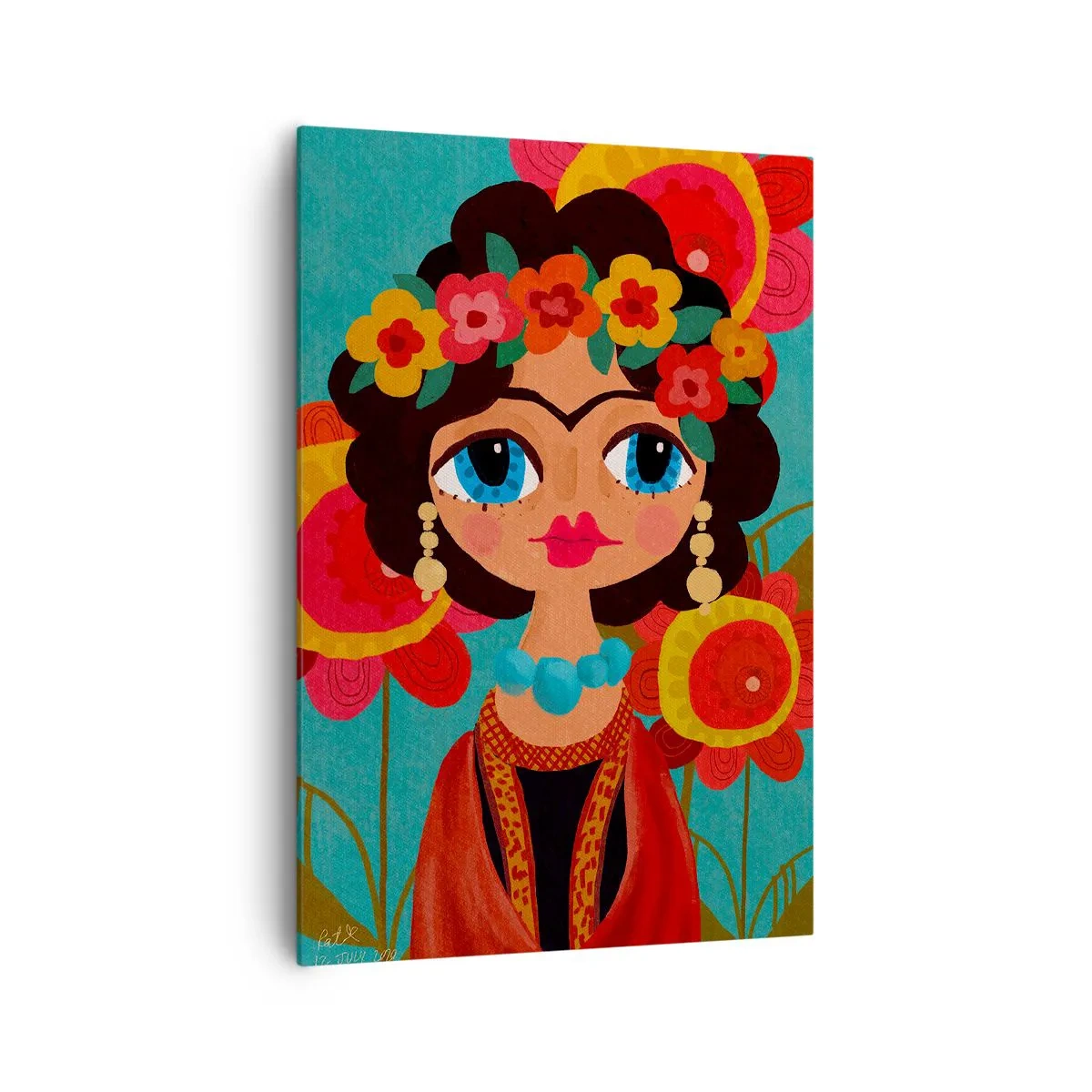 Cuadro sobre lienzo - Impresión de Imagen - La doncella amapola - 70x100 cm