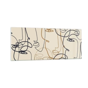 Cuadro sobre vidrio - Impresiones sobre Vidrio - Retrato multiplicado - 100x40 cm