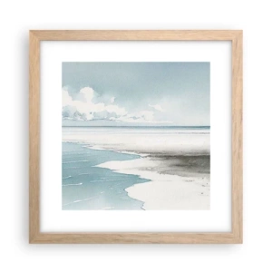 Póster en marco roble claro - Suave marea otoñal - 30x30 cm