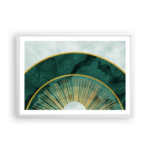 Póster en marco blanco - Un sistema solar diferente - 70x50 cm