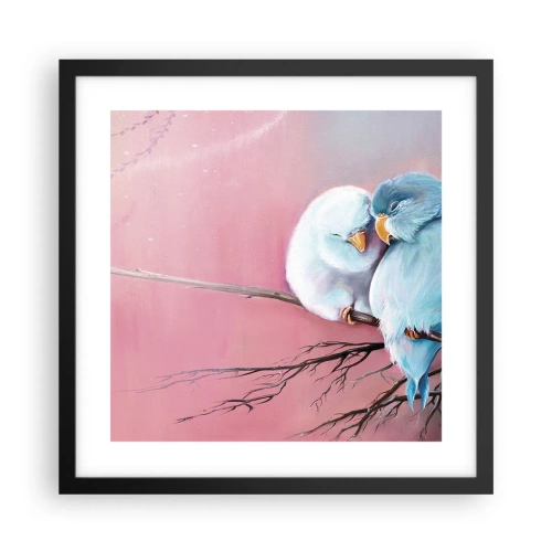 Póster en marco negro - Qué añadir aquí... - 40x40 cm