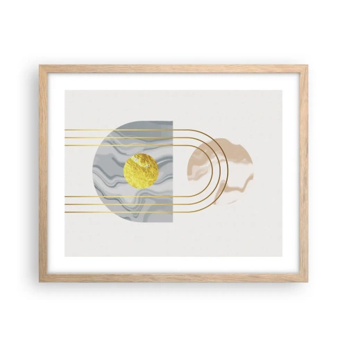Póster en marco roble claro - Brillo y resplandor - 50x40 cm