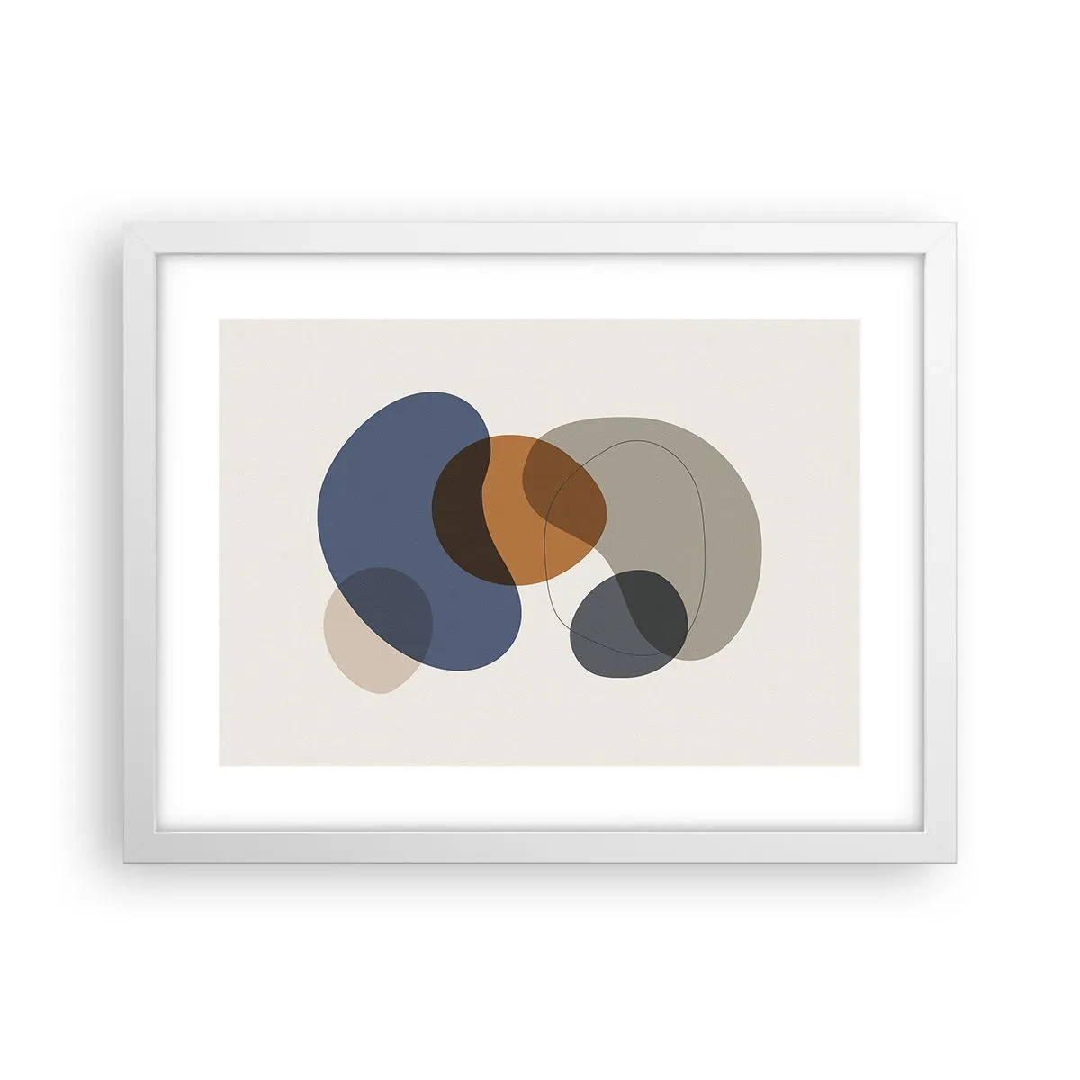 Póster en marco blanco - Gotas de color - 40x30 cm