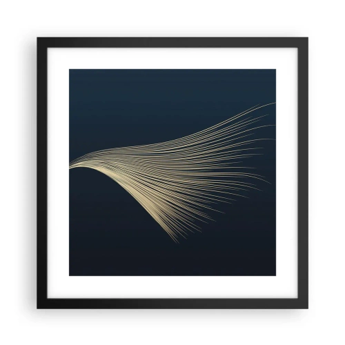 Póster en marco negro - Como el cabello de un ángel - 40x40 cm