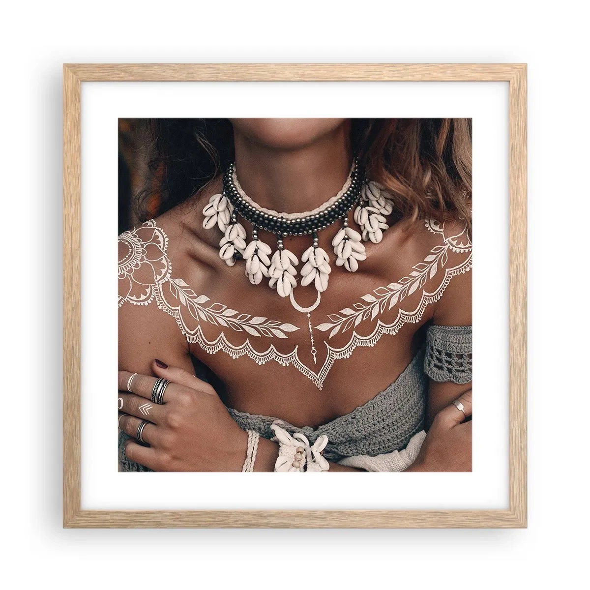 Póster en marco roble claro - Talismanes, rituales de feminidad - 40x40 cm