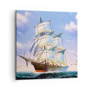 Cuadro sobre lienzo - Impresión de Imagen - Orgulloso con el viento - 60x60 cm