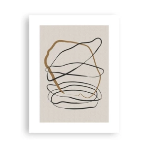 Póster - Composición: danza lineal - 30x40 cm