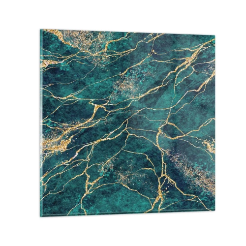 Cuadro sobre vidrio - Impresiones sobre Vidrio - Riachuelos de oro - 30x30 cm