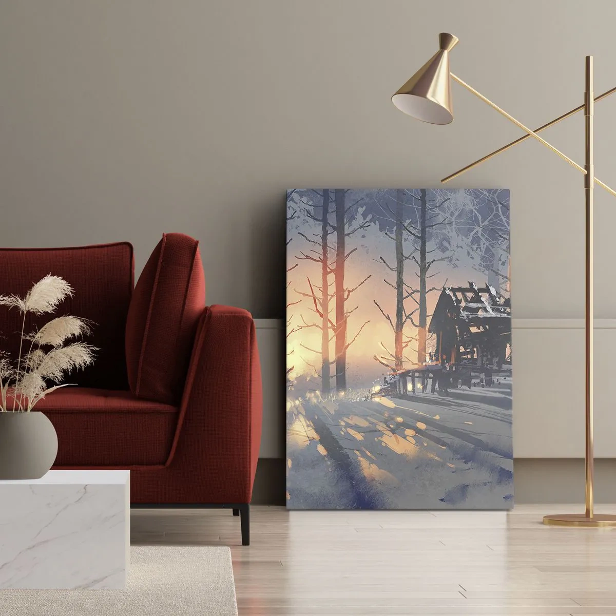 Cuadro sobre lienzo - Impresión de Imagen - Solo el sol es testigo - 45x80 cm