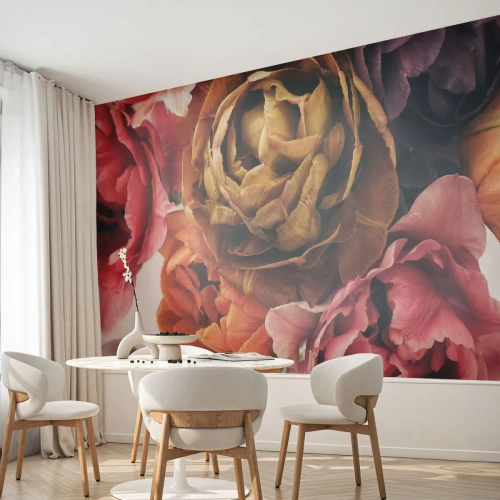 Fotomural Premium Canvas - Celebración de la vida - Ramo de flores, flores, Peonía - 400x280 cm