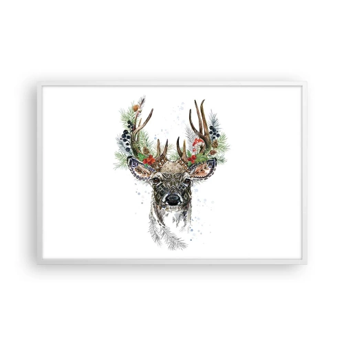 Póster en marco blanco - Con vestimenta festiva - 91x61 cm