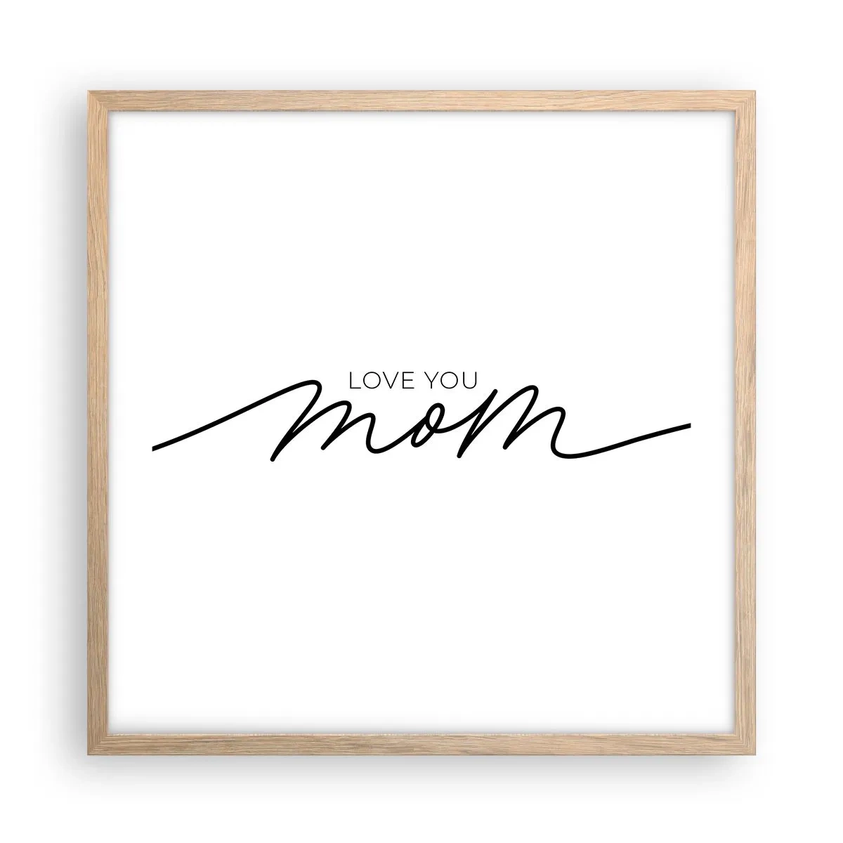 Póster en marco roble claro - Gran emoción - 50x50 cm