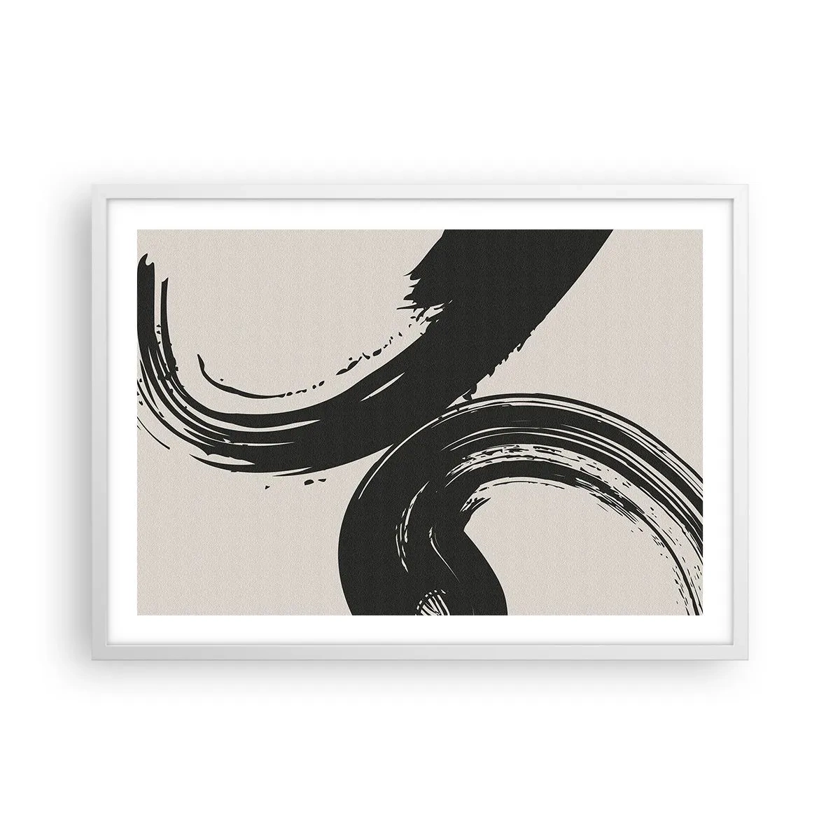 Póster en marco blanco - Barrido y circular - 70x50 cm