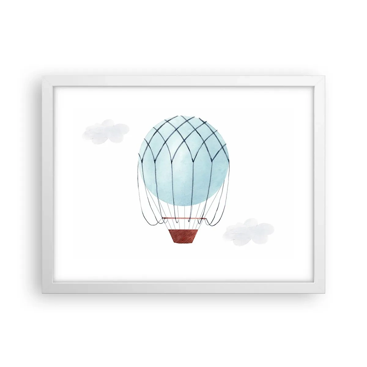 Póster en marco blanco - Acariciando las nubes - 40x30 cm