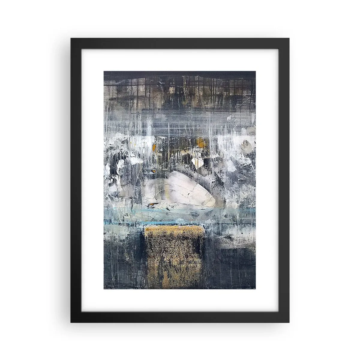 Póster en marco negro - Hielo abstracto - 30x40 cm