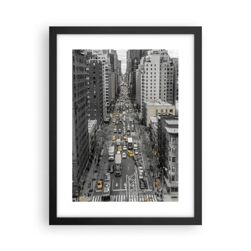Póster en marco negro - La vida de Nueva York - 30x40 cm