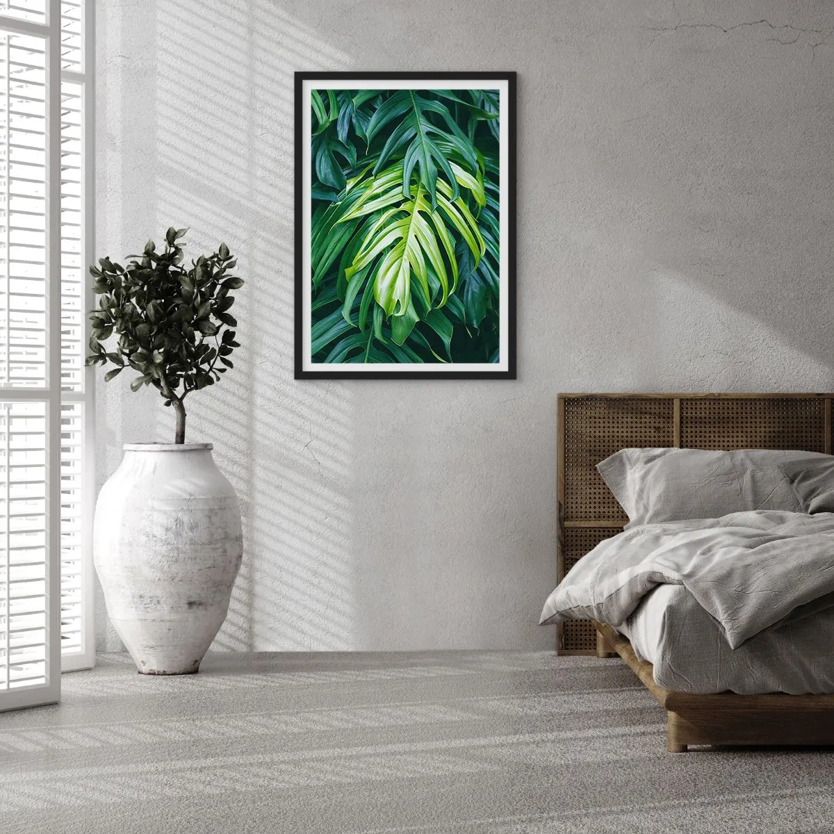Póster en marco negro - Sumérjase en la frescura - 30x40 cm